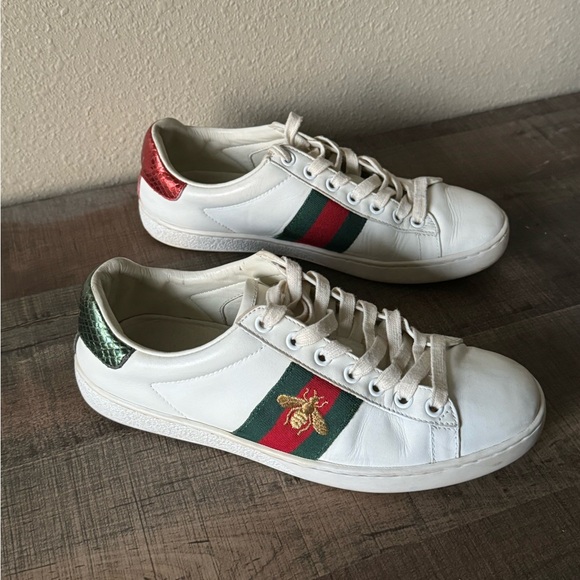 Gucci Ace Sneaker With Bee Womens 7 - Picture 3 of 8